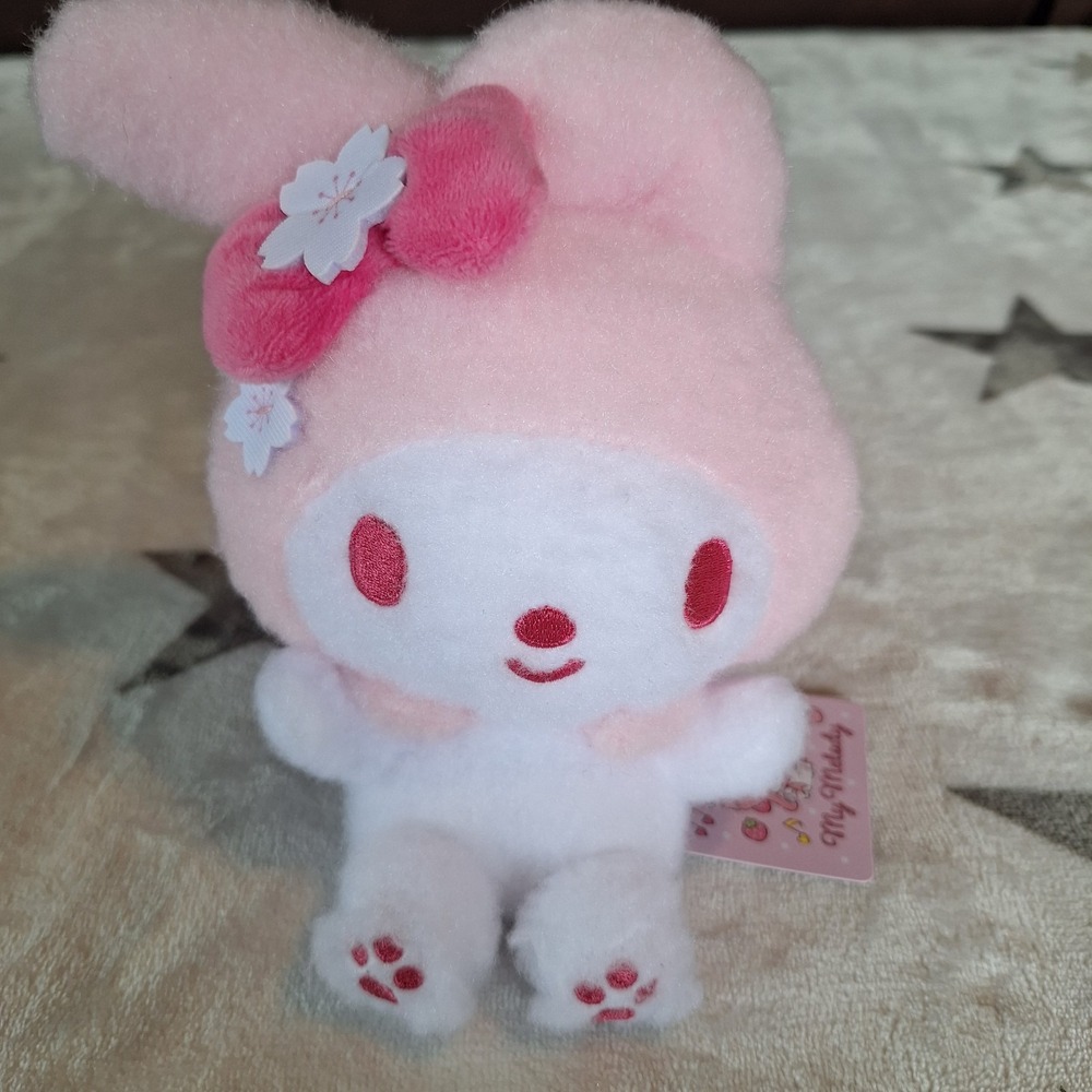 My Melody Sanrio Sakura Series Soft Pink Small 6.6" Plush Round1 Exclusive NWT